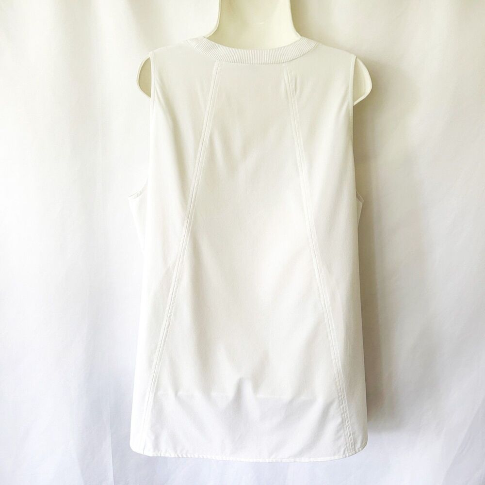 Athleta Zephyr Athletic Tank (1X) in Bright White Plus Size Athleisure Gym Yoga - Picture 8 of 13